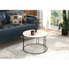 Diivanilaud ADRK Furniture Noel, 55 x 55 cm, valge/must