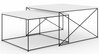 Kohvilaudade komplekt ADRK Licco 2in1, 65 - 75 cm, 2 tk, valge/must