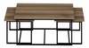 Kohvilaudade komplekt Kalune Design Levada, 3 tk, 45-60 x 90 x 37-42 cm, pähkel