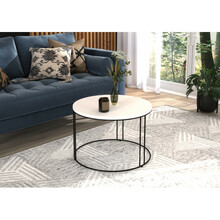 Diivanilaud ADRK Furniture Noel, 55 x 55 cm, valge/must