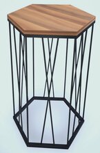 Kohvilaud Kalune Design Cetrus, 40 x 35 x 62 cm, must/pähkel