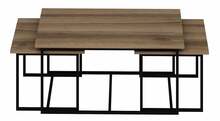 Kohvilaudade komplekt Kalune Design Levada, 3 tk, 45-60 x 90 x 37-42 cm, pähkel