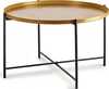 Kohvilaud Gift Decor, 76,5 x 46 x 76,5 cm, must/kuldne metall