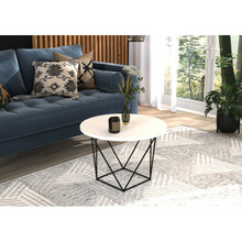 Diivanilaud ADRK Furniture Liam, 55 x 55 x 37 cm, valge/must