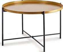 Kohvilaud Gift Decor, 76,5 x 46 x 76,5 cm, must/kuldne metall