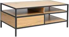Diivanilaud Home4you Hedvig, 100 x 50 x 40 cm, pruun/must