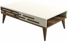 Kohvilaud Kalune Design Valensiya, 105 x 60 x 34,6 cm, kreemjas/pähkel