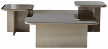 Kohvilaudade komplekt Kalune Design Jazz, 40-80 x 80 x 30-40 cm, 3 tk, pronks/beez