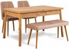 Söögitoa komplekt Kalune Design Santiago 0900 - 3 A, mänd/heleroosa