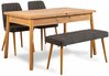Söögitoa komplekt Kalune Design Santiago 1053 - 3 A, mänd/antratsiit