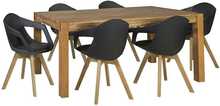 Söögitoakomplekt Home4you Chicago New, 6 tooliga, MDF tõelise tammespooniga