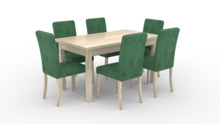 Söögitoakomplekt ADRK Furniture Rodos 81, roheline/pruun