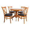 Söögilauakomplekt Home4you Mix & Match K208371, laud ja 4 tooli, must/pruun