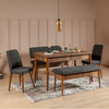 Söögitoa komplekt Kalune Design Vina 1053, pähkel/antratsiit