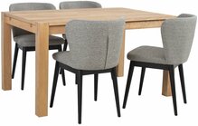 Söögilauakomplekt Home4you Chicago, pruun, 4 tooliga