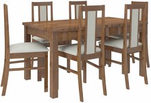 Söögitoa komplekt ADRK Furniture Rodos 52, hall/pruun