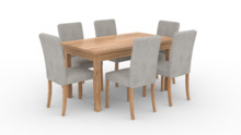 Söögitoa komplekt ADRK Furniture Rodos 81, pruun/hall
