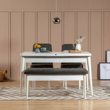 Söögitoa komplekt Kalune Design 869, valge/hall