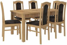 Söögitoakomplekt ADRK Furniture Rodos 53, pruun/must