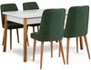 Söögitoa komplekt Kalune Design Costa 1070 - 1 AB, 5-osaline, valge/roheline/mänd