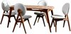 Söögitoakomplekt Kalune Design Touch, 5-osaline, kreemjas/kreemjas pähkel