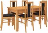 Söögitoa komplekt ADRK Furniture Rodos 52, pruun/hall, lepp