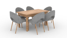 Söögitoakomplekt ADRK Furniture Rodos 82, hall/pruun