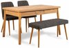 Söögitoa komplekt Kalune Design Costa 1053, 4-osaline, mänd/antratsiit