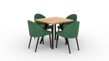 Köögimööbli komplekt ADRK Furniture Rodos 84, roheline/pruun