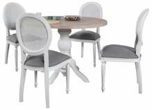Söögitoa komplekt Kalune Design Albero 134, 5-osaline, valge