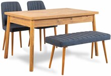 Söögitoa komplekt Kalune Design Costa 1048, 4 osa, mänd/tumesinine