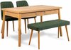 Söögitoa komplekt Kalune Design Costa 1070, 4-osaline, roheline/mänd