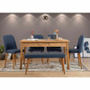 Söögitoa komplekt Kalune Design Costa 1048 - 2 A, 6-osaline, mänd/tumesinine
