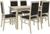 Söögitoa komplekt ADRK Furniture Rodos 25, beež/hall, must/tamm
