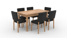 Söögitoa komplekt ADRK Furniture Rodos 80, must/pruun