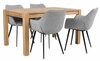 Söögitoakomplekt Home4you Chicago New, 4 tooliga, täispuit/MDF, pruun/hall