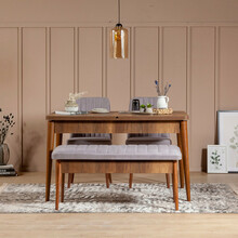 Söögitoa komplekt Kalune Design 869, pruun/helehall