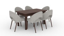 Söögitoakomplekt ADRK Furniture Rodos 82, hall/pähkel