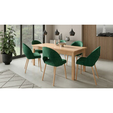 Söögitoakomplekt ADRK Furniture Rodos 82, roheline/pruun