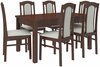 Söögitoakomplekt ADRK Furniture Rodos 53, tumepruun/pähkel