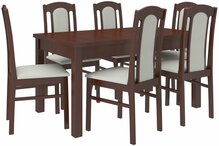 Söögitoakomplekt ADRK Furniture Rodos 53, tumepruun/pähkel