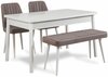 Söögitoa komplekt Kalune Design Costa 0701, 4-osaline, valge/hall