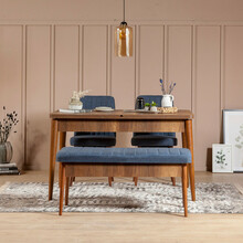 Söögitoa komplekt Kalune Design 869, pruun/sinine