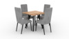 Köögimööbli komplekt ADRK Furniture Rodos 83, 80 x 91 x 80 cm, hall/pruun