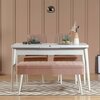 Söögitoa komplekt Kalune Design Vina 0900-3, valge/roosa