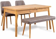 Söögitoa komplekt Kalune Design Santiago 0701, 4 tk, hall/mänd