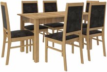 Söögitoakomplekt ADRK Furniture Rodos 25, must/pruun