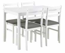 Söögitoakomplekt Actona Alicante, laud, valge + helehall