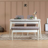 Söögitoa komplekt Kalune Design 869, valge/helehall
