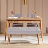 Söögitoa komplekt Kalune Design Vina 3, 4-osaline, 129 x 80 cm, hall/pruun